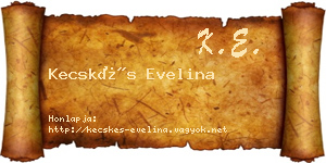 Kecskés Evelina névjegykártya